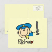 Polizist Beruf Postkarte (Vorne/Hinten)