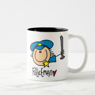 Polizist Beruf Zweifarbige Tasse