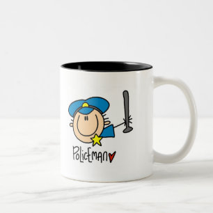 Polizist Beruf Zweifarbige Tasse