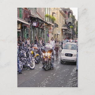 Polizist, Biker und Voodoo Postkarte