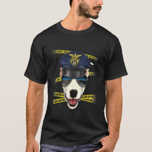 Polizist Bull Terrier Polizeihund Tatort K9  T-Shirt