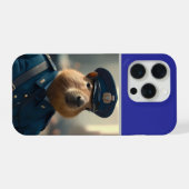Polizist Capybara: Frieden bewahren, iPhone Hülle (Rückseite (Horizontal))