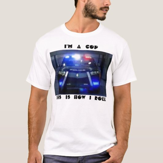 POLIZIST CAR T - SHIRT (Vorderseite)