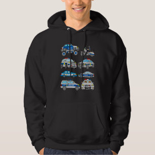 Polizist Cars Polizeifahrzeuge Monster Truck Boy G Hoodie