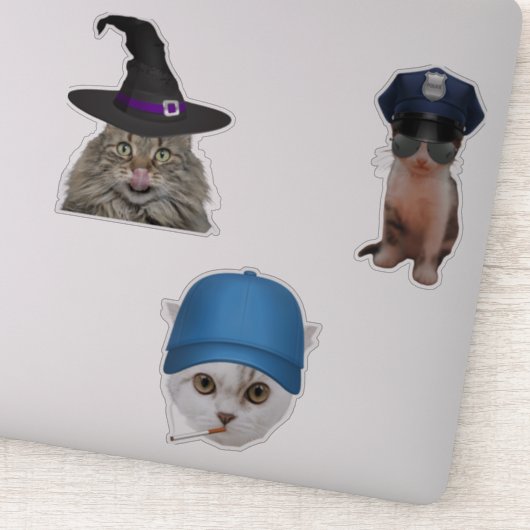 Polizist Cat Aufkleber (Detail)