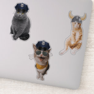 Polizist Cat Aufkleber