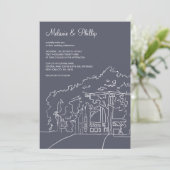 Polizist Cot Central Park Wedding Einladung (Stehend Vorderseite)