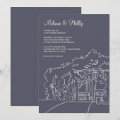 Polizist Cot Central Park Wedding Einladung (Vorne/Hinten)