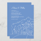 Polizist Cot Central Park Wedding Einladung (Vorne/Hinten)