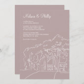 Polizist Cot Central Park Wedding Einladung (Vorne/Hinten)