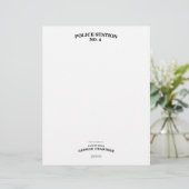 Polizist Crabtree Briefpapier (Stehend Vorderseite)