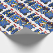 Polizist Daddy Held Geschenkpapier (Ecke)