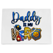 Polizist Daddy Held Große Geschenktüte (Vorderseite)