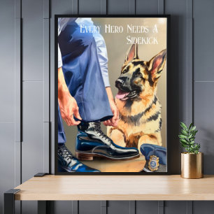 Polizist der Polizei - Kunstdruckplakat Poster