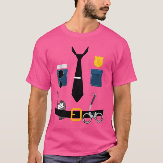 Polizist der Polizeiwache Uniform Officer Funny Ha T-Shirt (Vorderseite)