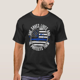 Polizist Ehefrau Krankenschwester Stolz Polizei Eh T-Shirt