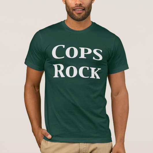 Polizist-Felsen-Geschenke T-Shirt (Vorderseite)