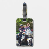 Polizist für Motorrad Gepäckanhänger (Rückseite vertikal)