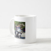 Polizist für Motorrad Kaffeetasse (Vorderseite Links)