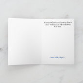 Polizist Gebärdensprache Weihnachtskarte Karte (Innenseite)