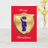 Polizist Gebärdensprache Weihnachtskarte Karte (Gelbe Blume)