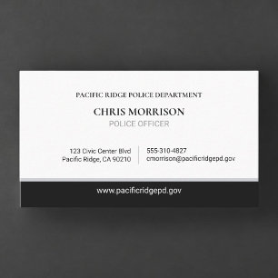 Polizist Gesetzeshüter  Visitenkarte
