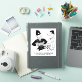 Polizist hat den Accordion-Cartoon. Aufkleber (iPad Hülle)