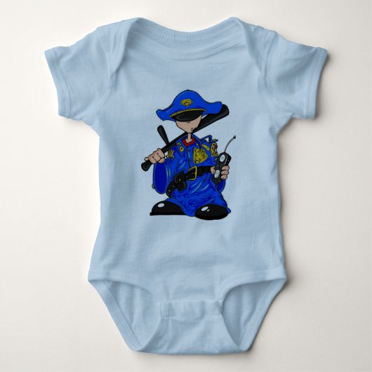 Polizist-Kind Baby Strampler (Vorderseite)