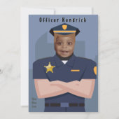Polizist Kindergeburtstag Einladung (Vorderseite)