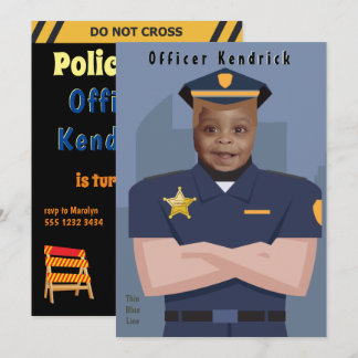 Polizist Kindergeburtstag Einladung