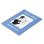 Polizist Kuckucksuhr Helm Funny Cartoon Notizblock (Linke Seite)