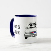 "POLIZIST-LIEBE-GROSSE FEHLSCHLÄGE" Keramik-Tasse Tasse (Vorderseite Links)