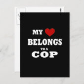 Polizist Liebe Postkarte (Vorne/Hinten)