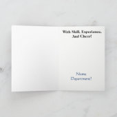 Polizist mit handgepackter Weihnachtskarte Feiertagskarte (Innenseite)