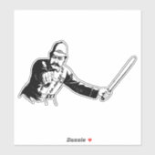 Polizist Mustache Aufkleber (Blatt)