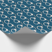 Polizist Patrolman Birthday Retirement Handschelle Geschenkpapier (Ecke)