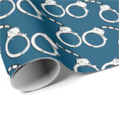 Polizist Patrolman Birthday Retirement Handschelle Geschenkpapier (Rolleneckpunkt)