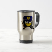 Polizist-Pinguin Reisebecher (VorderseiteRechts)