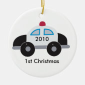 POLIZIST POLICE Baby's erste Weihnachtszeit indivi Keramikornament (Vorne)