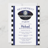 Polizist | Polizei | Polizist Hat Retirement Party Einladung (Vorderseite)