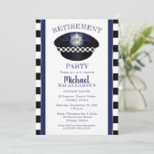Polizist | Polizei | Polizist Hat Retirement Party Einladung (Stehend Vorderseite)