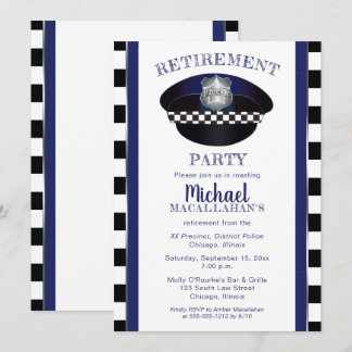 Polizist | Polizei | Polizist Hat Retirement Party Einladung