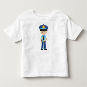 Polizist, Polizeibeamter, Polizist, blond haar Kleinkind T-shirt