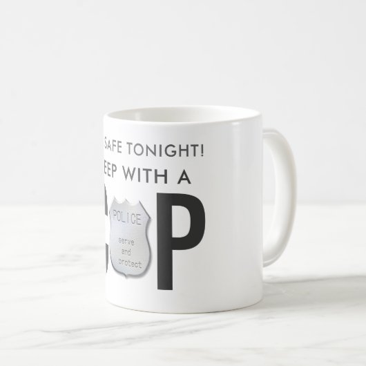 Polizist-Polizeibeamter-Spaß Kaffeetasse (VorderseiteRechts)