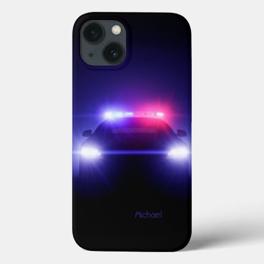 Polizist Polizeiwagen mit Volllichter blinkt Case-Mate iPhone Hülle (Rückseite)