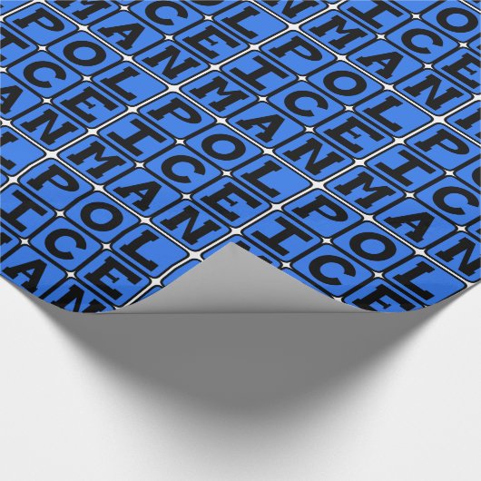 Polizist, Polizist Geschenkpapier (Ecke)