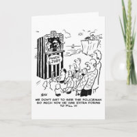 Polizist Punch & Judy - Happy Birthday Card