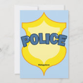 Polizist-Rettungs-Held-Geburtstags-Einladung Einladung (Rückseite)