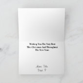 Polizist Santa Silhouetten Weihnachtskarte Karte (Innenseite)