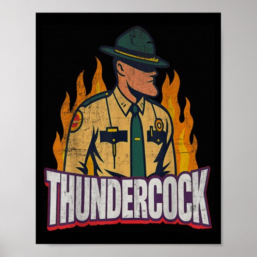 Polizist Sergeant Cius Thunder Bodycam Lustiges Me Poster (Vorne)